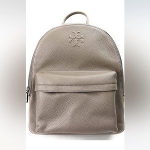 Tory Burch Thea Pebble Leather Backpack Gray